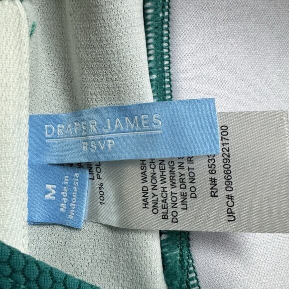 Draper James Bikini Top Halter Neck Tie Built-In-Bra Size Medium Teal Green - Picture 5 of 7